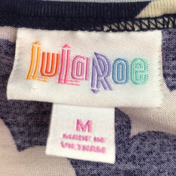 LuLaRoe Irma Stars and Stripes Shirt, Red, Blue, Cream, Medium - Picture 6 of 10